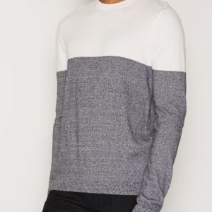 Topman Twist Colour Block Jumper Pusero Grey