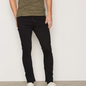 Topman Washed Black Tapered Stretch Skinny Jeans Farkut Black