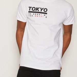 Topman White Tokyo Print T-Shirt T-paita White