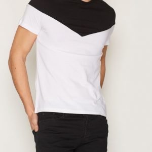 Topman White and Black Chevron T-Shirt T-paita White