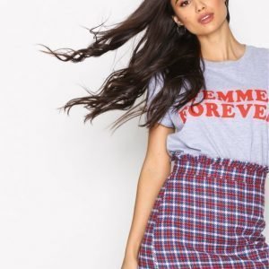 Topshop Check Frill Waist Skirt Minihame Multi