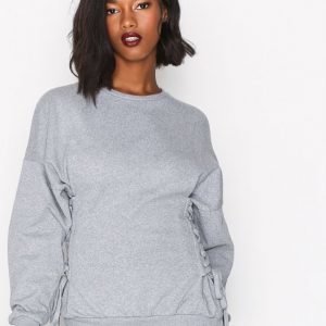 Topshop Corset Side Sweatshirt Svetari Grey Marl