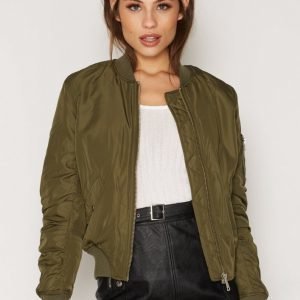 Topshop Flo Lep Lined Jacket Bomber Takki Khaki