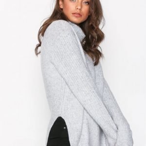 Topshop Funnel Neck Jumper Poolopusero Grey Marl