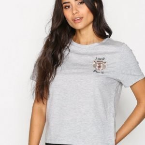 Topshop 'I Can't Bear It' T-Shirt T-Paita Grey Marl