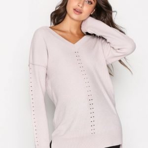 Topshop Knitted V-Neck Jumper Neulepusero Light Pink