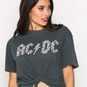 Topshop Knot Crop Tee T-Paita Grey