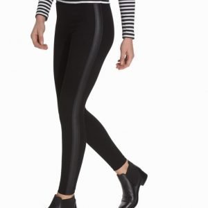 Topshop Leather-Look Side Stripe Leggings