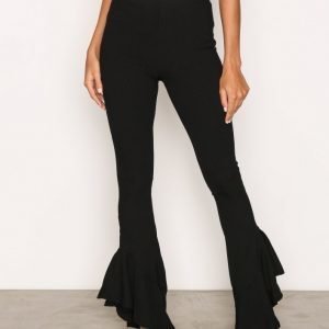 Topshop Mermaid Frill Flare Trousers Housut Black