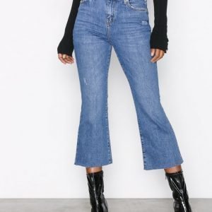 Topshop Moto Kick Flare Jeans Farkut Black