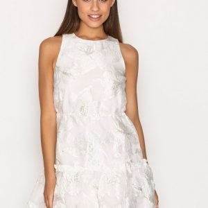 Topshop Organza Drawcord Shift Dress Skater Mekko Ivory