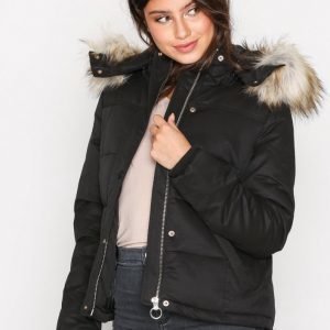 Topshop Quilted Puffer Jacket Untuvatakki Black