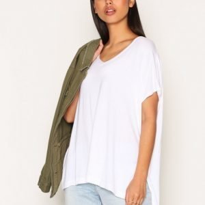 Topshop Split Side Ss Tee T-Paita White