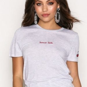 Topshop Sweet Talk Tee T-Paita Grey Marl