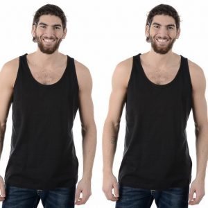 U.We.Ar M Tank Top 2-Pack Puuvillatoppi Musta