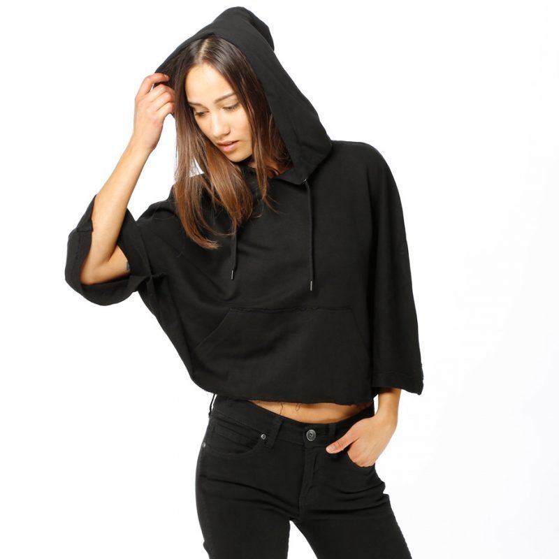 Urban Classics Cropped Hooded Poncho -huppari