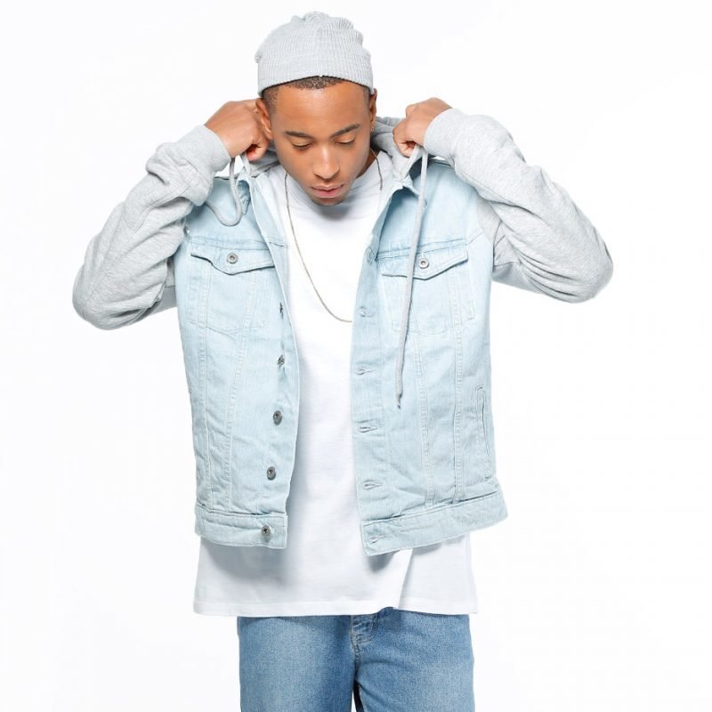 Urban Classics Hooded Denim Fleece -takki