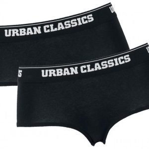 Urban Classics Ladies Logo Panty Double Pack Alushoususetti