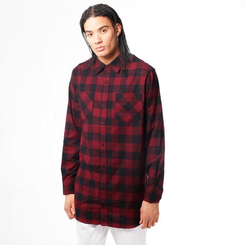 Urban Classics Long Checked Flanell -kauluspaita