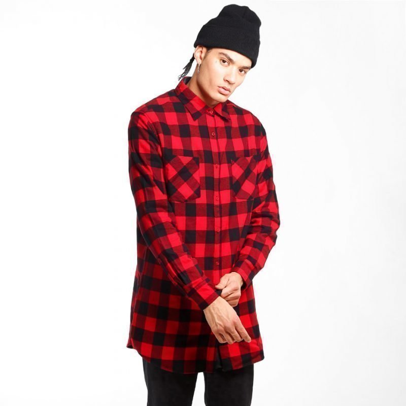 Urban Classics Long Checked Flanell -kauluspaita