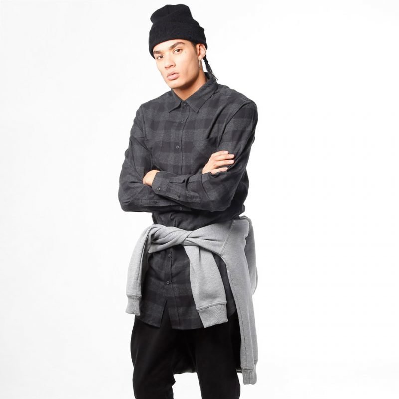 Urban Classics Long Checked Flanell -kauluspaita