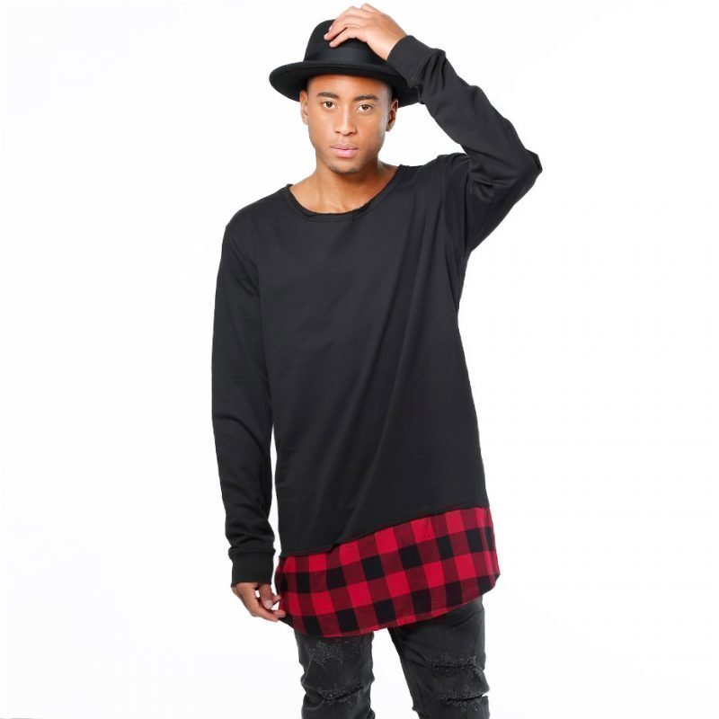 Urban Classics Long Flanell Bottom Open Edge -college