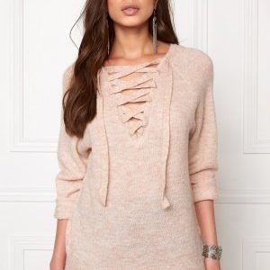 VILA Cant String Knit Top Rose Dust