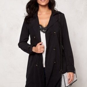 VILA Emmely mid trenchcoat Black