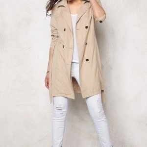 VILA Emmely mid trenchcoat Soft Camel