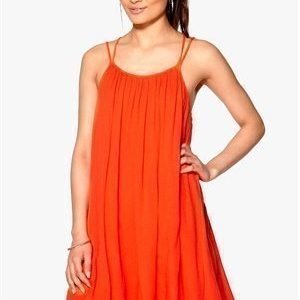 VILA Liz Strap Dress Hot Coral