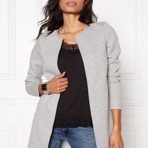 VILA Naja New Long Jacket Light Grey Melange