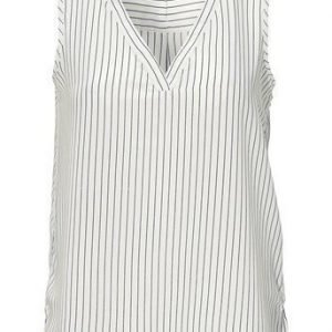 VILA Pusero Neck Offwhite Raidallinen