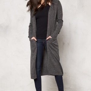 VILA Riva Long Cardigan Tummanharmaa Melange