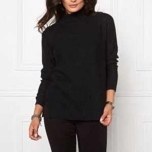 VILA Riva Rib Turtleneck Top Black