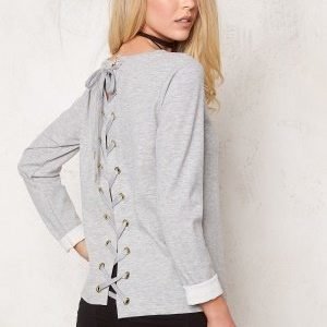 VILA State New Sweat Light Grey Melange