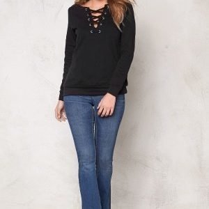 VILA State sweat top Black