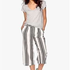 VILA Stripy Coulotte Pant Snow White