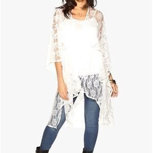 VILA Tectiv Lace Top Snow White