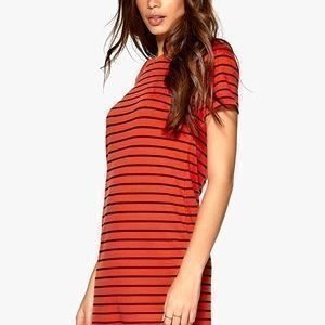 VILA Tinny S/S Dress Mandarin Red/Total E