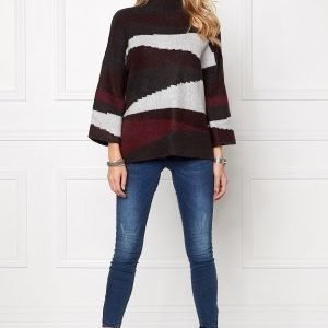 VILA Totem Knit Top Light Grey Mel.