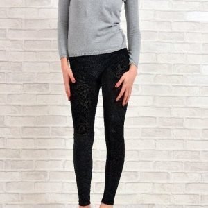 Velvet leggings Black