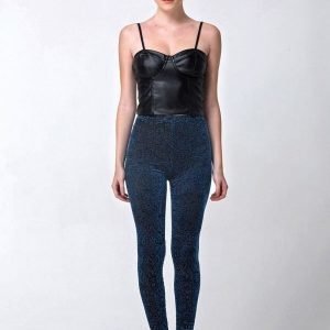 Velvet leggings Darkblue