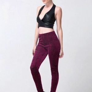 Velvet leggings RedPink