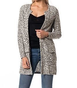 Vero Moda Alice Long Blazer Black/Leo Patter