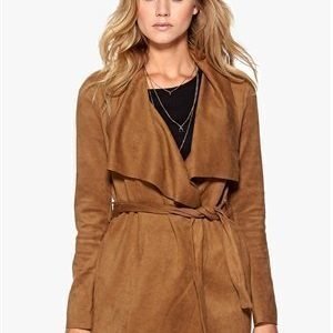 Vero Moda Amy Fake Suede Jacket Cognac