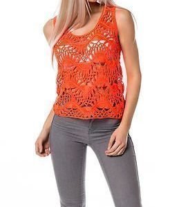 Vero Moda Chantal Tank Top Fiery Coral