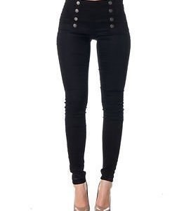 Vero Moda Charlie Slim Button Pant Black