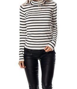 Vero Moda Glory Stripe Turtleneck Snow White/Black