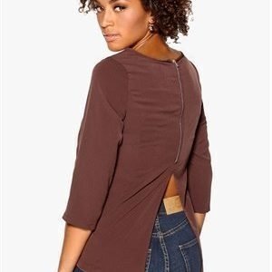 Vero Moda Just Easy Zip Top Fudge