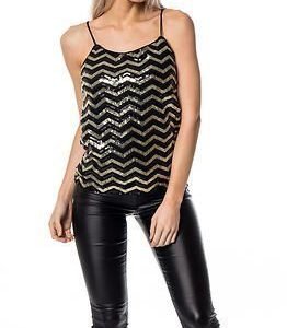 Vero Moda Linn Sequin Singlet Black/Gold